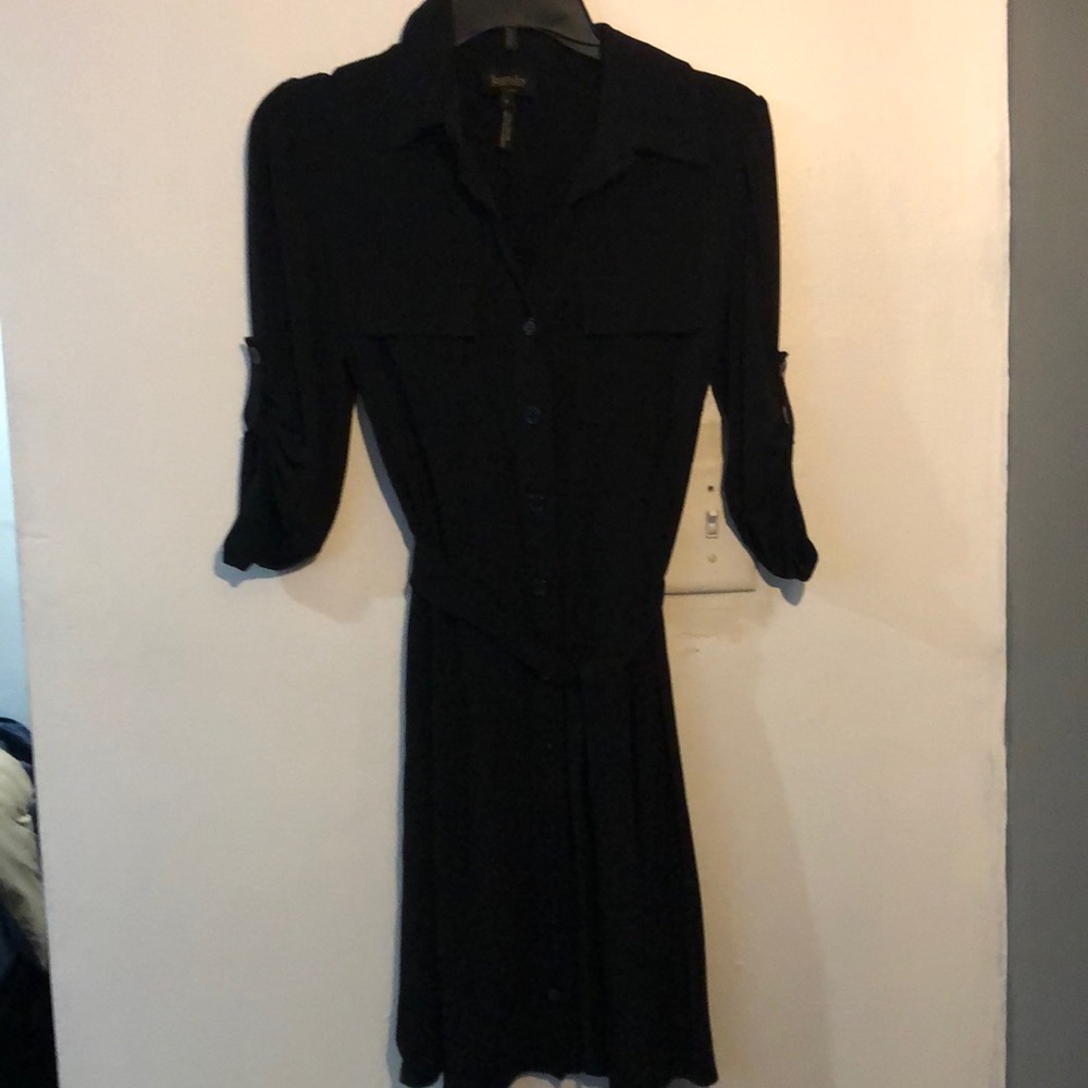 Laundry by Shelli Segal size 4 black shirt dress